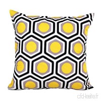 OverDose Géométrique Forme Canapé Lit Maison Deco Oreiller Coussin Couverture jaune - B01N7P81IU